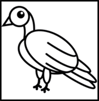 How to Draw a Simple Dove for Kids