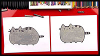 how to draw the pusheen cat