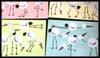 How to Draw a Stork Easy