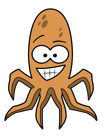 How to draw easy Cartoon octopus with Simple Instructions