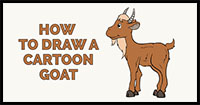 how to draw a cartoon goat