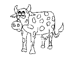 How to draw Cute Cartoon Cows Drawing Lessons