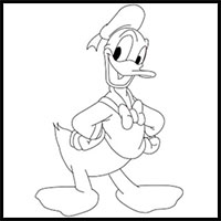 how to draw Donald Duck
