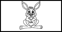 Learn How to Draw an Easter Bunny Rabbits Drawing Tutorials