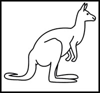 how to draw a kangaroo