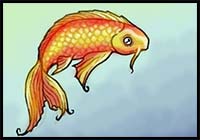 How to Draw a Japanese Koi Fish