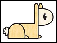 How to Draw Cute Cartoon Kawaii Llama or Alpaca from “P” Letters Easy Step by Step Drawing Tutorial for Kids