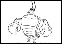 Larry the lobster Outline Drawing Images, Pictures