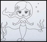 How To Draw A Mermaid  Step By Step Drawing Guide