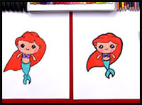 How to Draw Ariel the Little Mermaid
