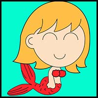 How to Draw Cartoon Mermaids with Easy Step by Step Drawing Lesson
