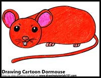 How to Draw a Cartoon Dormouse