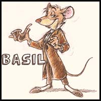 How to Draw Basil from The Great Mouse Detective with Easy Step by Step Drawing Tutorial