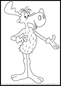 How to Draw Bullwinkle from The Rocky and Bullwinkle Show