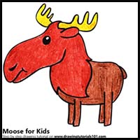 How to Draw a Moose for Kids