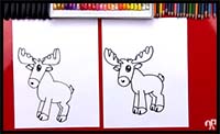 How to Draw a Cartoon Moose