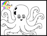 how to draw an octopus easy step by step