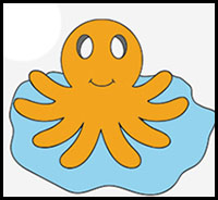 8 step by step tutorial for drawing an octopus for kids