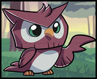 how to draw an animal jam owl
