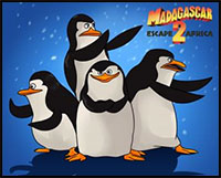 how to draw Madagascar Penguins