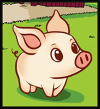 How to Draw a Simple Pig