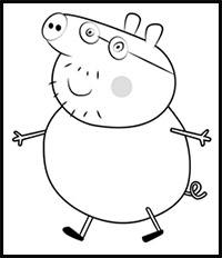 How to Draw Daddy Pig from Pegga Pig