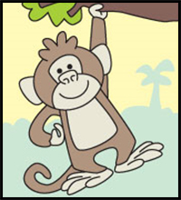 how to draw a monkey
