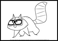 How to Draw Raccoon from Total Drama