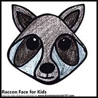 How to Draw a Raccoon Face for Kids