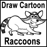 How to Draw Cartoon Raccoons with Easy Step by Step Drawing Lesson