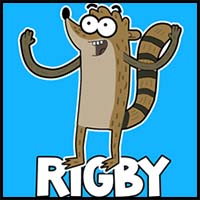 How to Draw Rigby from Regular Show with Easy Step by Step Drawing Tutorial