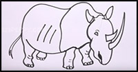 How to Draw Rhinos : Drawing Tutorials & Drawing & How to Draw Rhinos