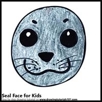 How to Draw a Seal Face for Kids