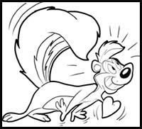 How to Draw Pepe Le Pew – The Skunk from Looney Tunes
