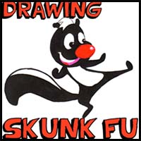 How to Draw Skunk from Skunk Fu – Jules de Jongh – with Easy Drawing Tutorial