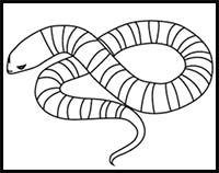 How to Draw a Tiger Snake