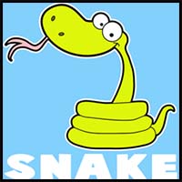 How to Draw a Cartoon Snake with Easy Step by Step Drawing Tutorial