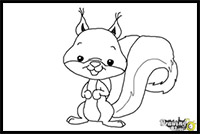 How to Draw a Squirrel for Kids - DrawingNow