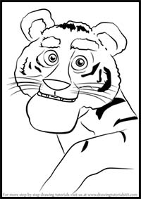 How to Draw Tiger from Masha and the Bear