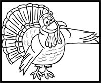 How to Draw Cartoon Turkeys & Realistic Turkeys : Drawing ...