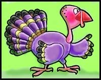 How to Draw a Turkey Bird