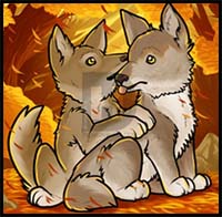 How to Draw Wolf Pups, Wolf Puppies