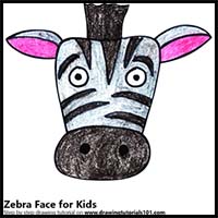 How to Draw a Zebra Face for Kids