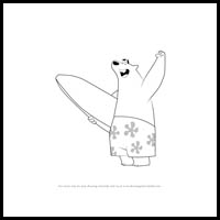 How to Draw Polar Bear from Bubble Guppies