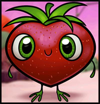 How to Draw Barry the Berry from Cloudy with a Chance of Meatballs