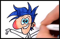 How to Draw Flint Lockwood with Color Easy - Cloudly with a Chance of Meatballs