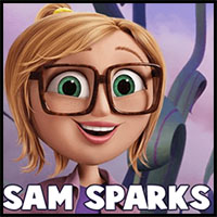 How to Draw Sam Sparks from Cloudy with a Chance of Meatballs 2 Tutorial