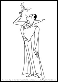 How to Draw Count Dracula from Hotel Transylvania