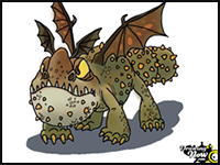 How to Draw a Gronckle Dragon from How to Train Your Dragon