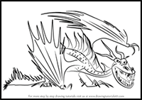 How to Draw Hookfang from How to Train your Dragon 2